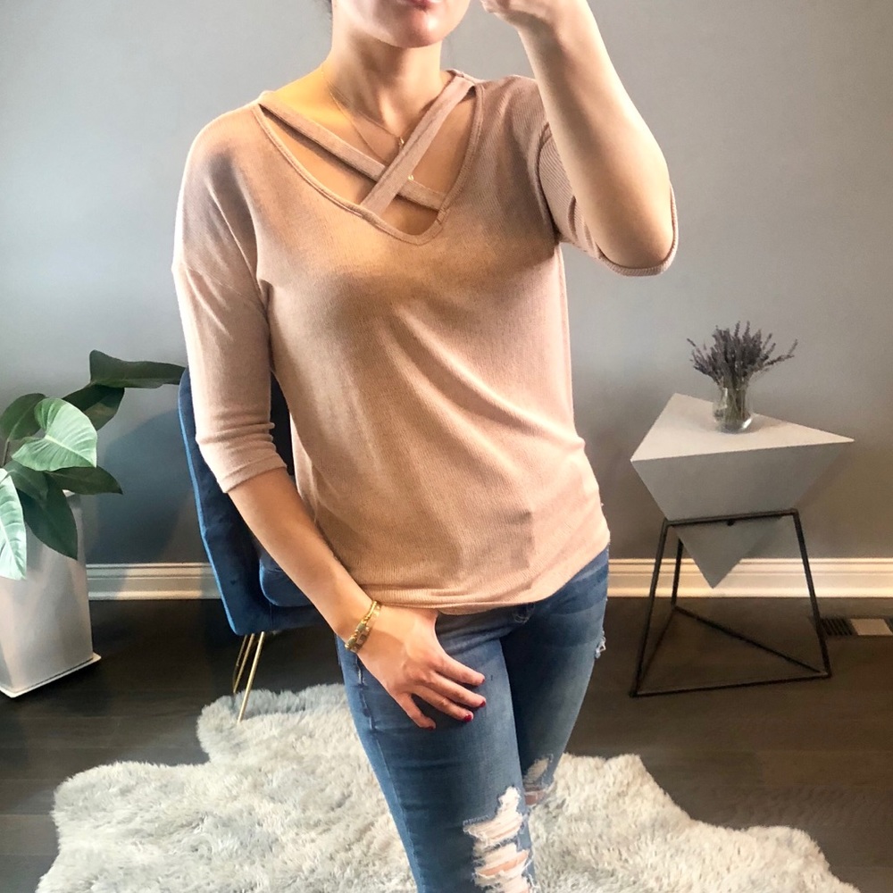 🏷Sale Senna Cross Knit Mauve - Picture 3 of 5